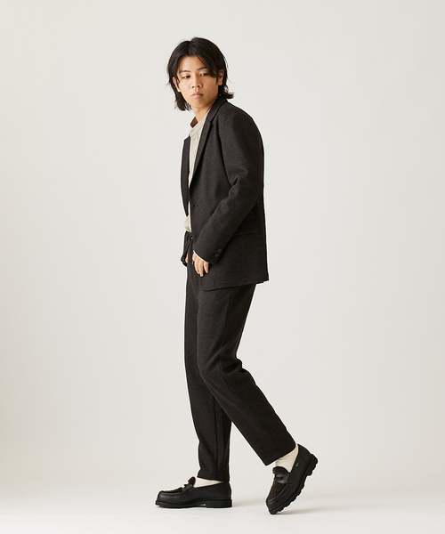 JOURNAL STANDARD（ジャーナルスタンダード）の「ウール ジャージー ジャケット（テーラードジャケット・メンズ・ブラック系その他/ブラウン/タン/ネイビー・SMALL/MEDIUM/LARGE）」の13枚目の写真