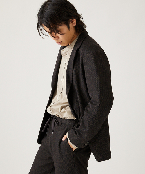 JOURNAL STANDARD（ジャーナルスタンダード）の「ウール ジャージー ジャケット（テーラードジャケット・メンズ・ブラック系その他/ブラウン/タン/ネイビー・SMALL/MEDIUM/LARGE）」の18枚目の写真