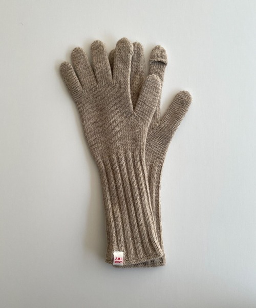 CANAL JEAN（キャナルジーン）の「El mar(エルマール) ニットロンググローブ（手袋・レディース・グレー/ライトベージュ/アイボリー・ONE SIZE）」の9枚目の写真