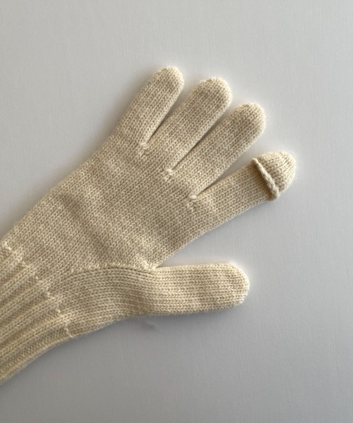 CANAL JEAN（キャナルジーン）の「El mar(エルマール) ニットロンググローブ（手袋・レディース・グレー/ライトベージュ/アイボリー・ONE SIZE）」の12枚目の写真