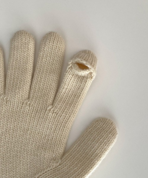 CANAL JEAN（キャナルジーン）の「El mar(エルマール) ニットロンググローブ（手袋・レディース・グレー/ライトベージュ/アイボリー・ONE SIZE）」の13枚目の写真