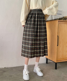 チェックプリーツスカート