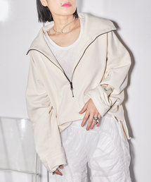 ZIP UP スウェット：カットソー