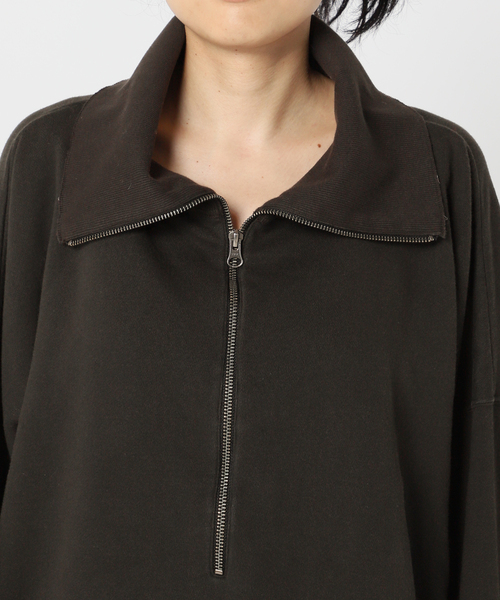 CITYSHOP（シティーショップ）の「ZIP UP スウェット：カットソー（Tシャツ/カットソー・レディース・ホワイト/チャコールグレー・FREE）」の22枚目の写真