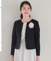 ANY SIS（エニィスィス）の「【セットアップ対応】セレモニーダブルクロス ノーカラー ジャケット（ノーカラージャケット・レディース）」