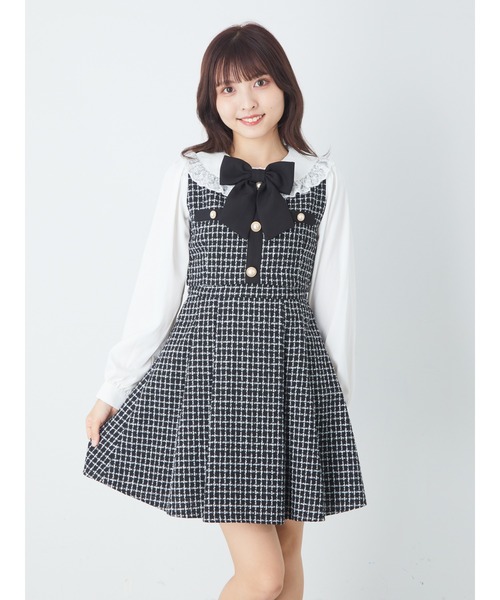 Ank Rouge（アンクルージュ）の「ツイードドーリーSET/UPワンピース  