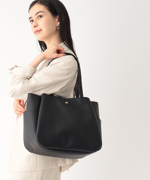 OPAQUE.CLIP(オペークドットクリップ)の「◆9ポケット トートバッグ【A4収納可/軽量】(トートバッグ・レディース・ベージュ/グレー/ブラック/ブラック系1/グレー系1/ブルー系6・00)」の3枚目の写真