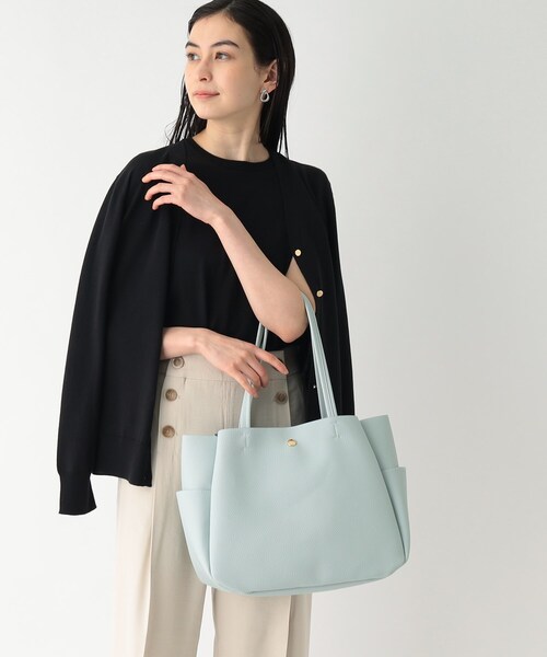 OPAQUE.CLIP(オペークドットクリップ)の「◆9ポケット トートバッグ【A4収納可/軽量】(トートバッグ・レディース・ベージュ/グレー/ブラック/ブラック系1/グレー系1/ブルー系6・00)」の6枚目の写真