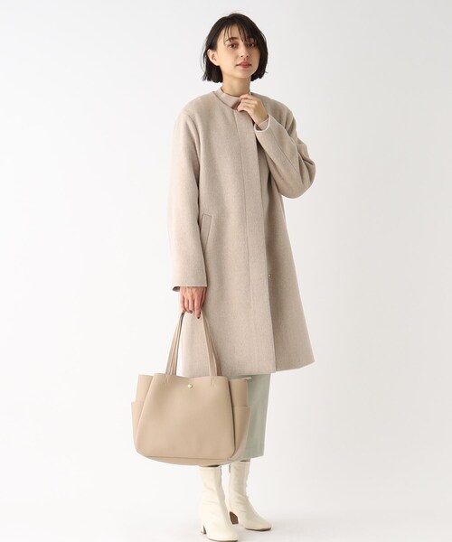 OPAQUE.CLIP(オペークドットクリップ)の「◆9ポケット トートバッグ【A4収納可/軽量】(トートバッグ・レディース・ベージュ/グレー/ブラック/ブラック系1/グレー系1/ブルー系6・00)」の7枚目の写真