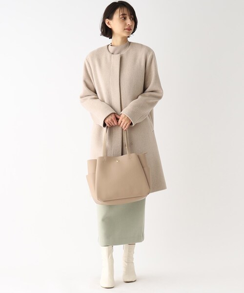 OPAQUE.CLIP(オペークドットクリップ)の「◆9ポケット トートバッグ【A4収納可/軽量】(トートバッグ・レディース・ベージュ/グレー/ブラック/ブラック系1/グレー系1/ブルー系6・00)」の8枚目の写真