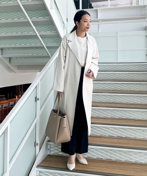 OPAQUE.CLIP(オペークドットクリップ)の「◆9ポケット トートバッグ【A4収納可/軽量】(トートバッグ・レディース・ベージュ/グレー/ブラック/ブラック系1/グレー系1/ブルー系6・00)」の10枚目の写真