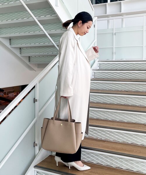 OPAQUE.CLIP(オペークドットクリップ)の「◆9ポケット トートバッグ【A4収納可/軽量】(トートバッグ・レディース・ベージュ/グレー/ブラック/ブラック系1/グレー系1/ブルー系6・00)」の11枚目の写真