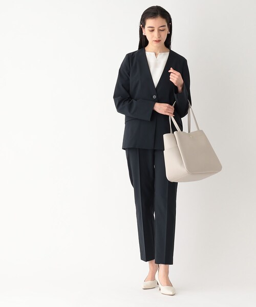 OPAQUE.CLIP(オペークドットクリップ)の「◆9ポケット トートバッグ【A4収納可/軽量】(トートバッグ・レディース・ベージュ/グレー/ブラック/ブラック系1/グレー系1/ブルー系6・00)」の13枚目の写真