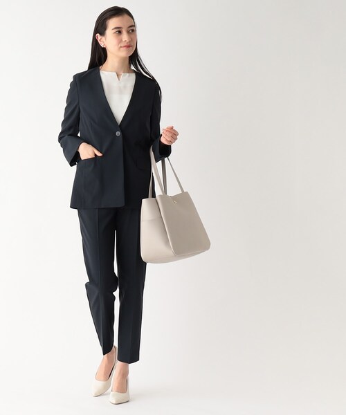 OPAQUE.CLIP(オペークドットクリップ)の「◆9ポケット トートバッグ【A4収納可/軽量】(トートバッグ・レディース・ベージュ/グレー/ブラック/ブラック系1/グレー系1/ブルー系6・00)」の14枚目の写真