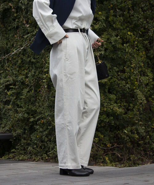 GLOSTER（グロスター）の「【GLOSTER/グロスター】ツータックワイドパンツ ワイドデニム ルーズシルエット（その他パンツ・メンズ・ライトブルー/インディゴブルー/アイボリー・S/M/L）」の14枚目の写真