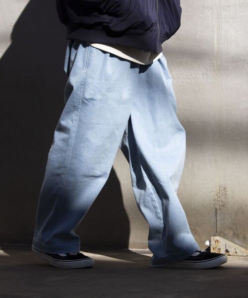 GLOSTER（グロスター）の「【GLOSTER/グロスター】ツータックワイドパンツ ワイドデニム ルーズシルエット（その他パンツ・メンズ・ライトブルー/インディゴブルー/アイボリー・S/M/L）」の18枚目の写真