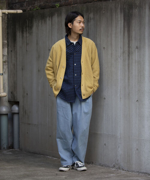 GLOSTER（グロスター）の「【GLOSTER/グロスター】ツータックワイドパンツ ワイドデニム ルーズシルエット（その他パンツ・メンズ・ライトブルー/インディゴブルー/アイボリー・S/M/L）」の22枚目の写真