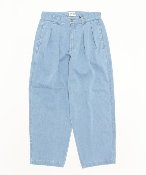 GLOSTER（グロスター）の「【GLOSTER/グロスター】ツータックワイドパンツ ワイドデニム ルーズシルエット（その他パンツ・メンズ・ライトブルー/インディゴブルー/アイボリー・S/M/L）」の6枚目の写真