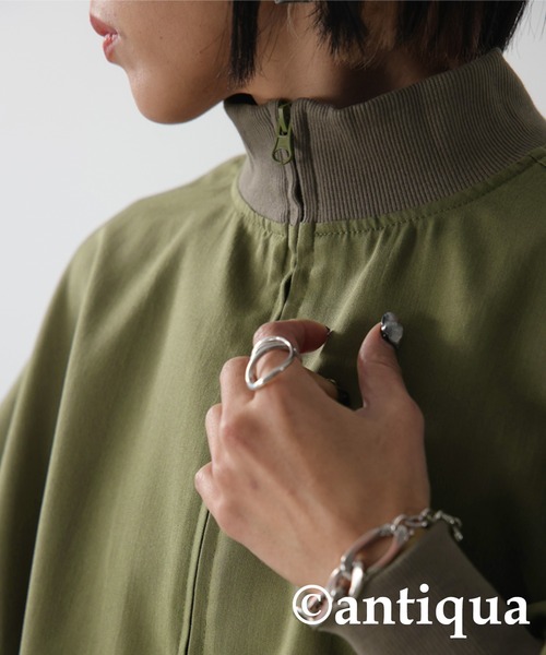 antiqua（アンティカ）の「リブハイネック軽アウター（その他アウター・レディース・カーキ/ブラック・FREE）」の14枚目の写真