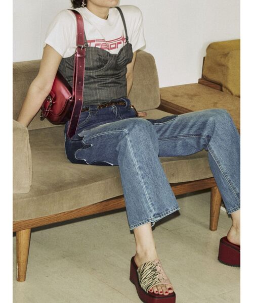 jouetie（ジュエティ）の「カラーステッチコルセット（キャミソール・レディース・ブラック/オフホワイト/グレー・MEDIUM）」の12枚目の写真