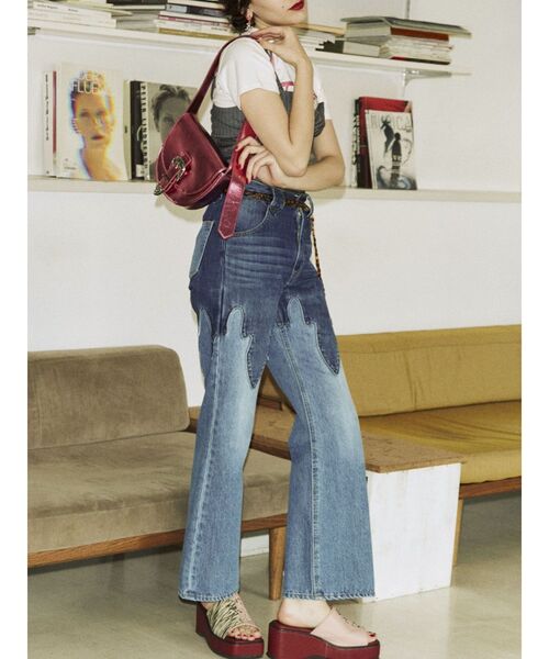 jouetie（ジュエティ）の「カラーステッチコルセット（キャミソール・レディース・ブラック/オフホワイト/グレー・MEDIUM）」の13枚目の写真