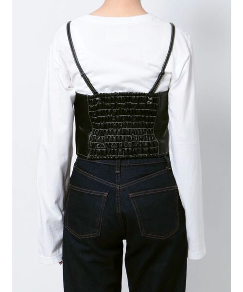 jouetie（ジュエティ）の「カラーステッチコルセット（キャミソール・レディース・ブラック/オフホワイト/グレー・MEDIUM）」の22枚目の写真