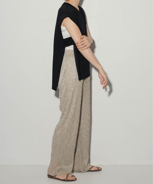 ottilie(オティーリエ)の「ottilie シャイニーラメリラックスパンツ(その他パンツ・レディース・ブラック/ベージュ/ピンク・FREE)」の3枚目の写真