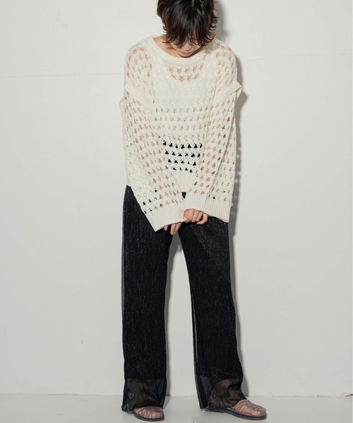 ottilie(オティーリエ)の「ottilie シャイニーラメリラックスパンツ(その他パンツ・レディース・ブラック/ベージュ/ピンク・FREE)」の2枚目の写真