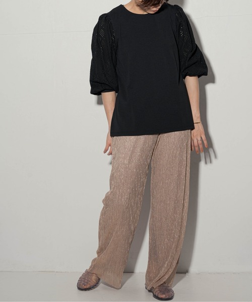 ottilie(オティーリエ)の「ottilie シャイニーラメリラックスパンツ(その他パンツ・レディース・ブラック/ベージュ/ピンク・FREE)」の10枚目の写真