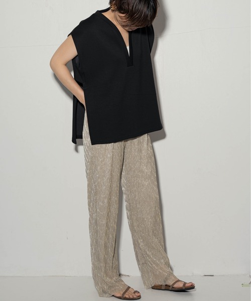 ottilie(オティーリエ)の「ottilie シャイニーラメリラックスパンツ(その他パンツ・レディース・ブラック/ベージュ/ピンク・FREE)」の8枚目の写真