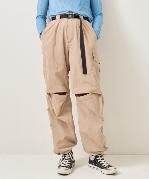 FREAK'S STORE（フリークスストア）の「ベルト付きナイロンパンツ（カーゴパンツ・レディース・ブラック/ベージュ/オフホワイト/オリーブ・ﾌﾘ-）」の20枚目の写真
