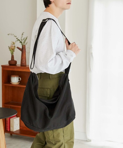 WEGO（ウィゴー）の「WEGO/キャンバスBIGショルダー（ショルダーバッグ・レディース・ブラック/ナチュラル/カーキ・FREE）」の15枚目の写真