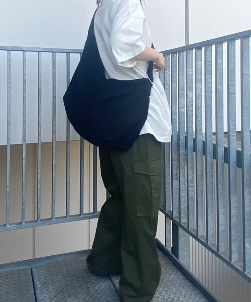 WEGO（ウィゴー）の「WEGO/キャンバスBIGショルダー（ショルダーバッグ・レディース・ブラック/ナチュラル/カーキ・FREE）」の22枚目の写真