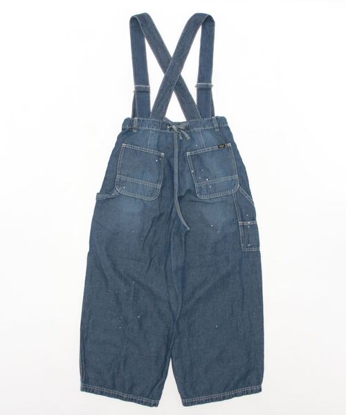 TOBILA(トビラ)の「9オンス綿麻デニムサスペンダー付ワイドパンツ(デニムパンツ・レディース・インディゴブルー/ライトブルー・M)」の7枚目の写真