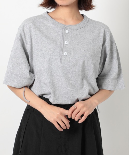 Healthknit(ヘルスニット)の「【Healthknit】P-906S パック入り ヘンリーコットンTシャツ 半袖 5.4oz(Tシャツ/カットソー・メンズ・ホワイト/ベージュ/ブラック/グレー/チャコールグレー/ネイビー・XL/M/L)」の4枚目の写真