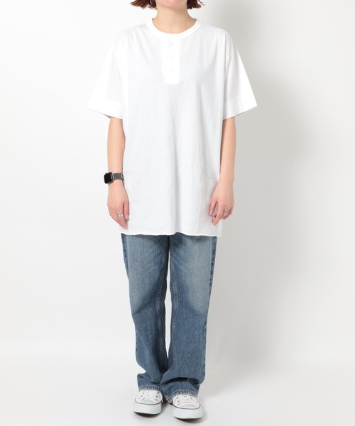 Healthknit(ヘルスニット)の「【Healthknit】P-906S パック入り ヘンリーコットンTシャツ 半袖 5.4oz(Tシャツ/カットソー・メンズ・ホワイト/ベージュ/ブラック/グレー/チャコールグレー/ネイビー・XL/M/L)」の13枚目の写真