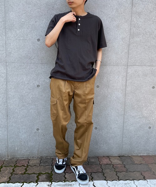 Healthknit(ヘルスニット)の「【Healthknit】P-906S パック入り ヘンリーコットンTシャツ 半袖 5.4oz(Tシャツ/カットソー・メンズ・ホワイト/ベージュ/ブラック/グレー/チャコールグレー/ネイビー・XL/M/L)」の18枚目の写真