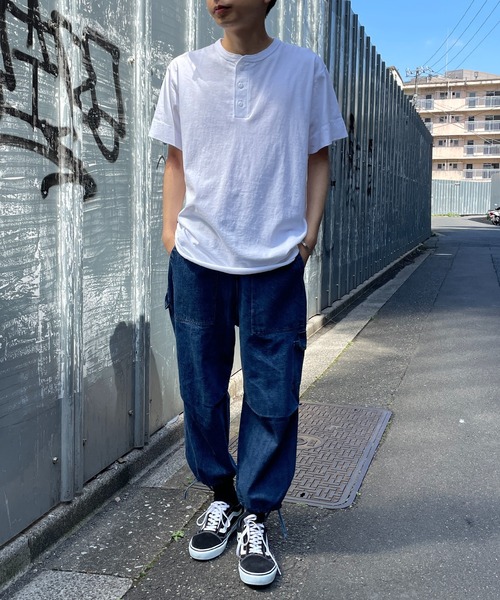 Healthknit(ヘルスニット)の「【Healthknit】P-906S パック入り ヘンリーコットンTシャツ 半袖 5.4oz(Tシャツ/カットソー・メンズ・ホワイト/ベージュ/ブラック/グレー/チャコールグレー/ネイビー・XL/M/L)」の10枚目の写真