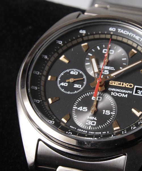 SEIKO（セイコー）の「SEIKO CHRONOGRAGH（アナログ腕時計・メンズ・ブラック×ブラック・FREE）」の4枚目の写真