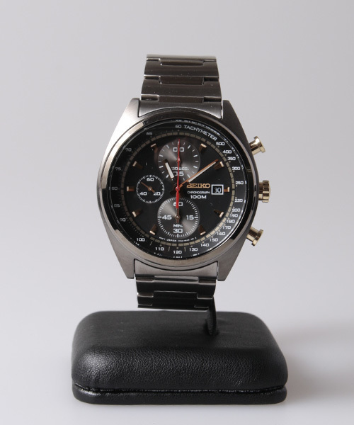 SEIKO（セイコー）の「SEIKO CHRONOGRAGH（アナログ腕時計・メンズ・ブラック×ブラック・FREE）」の5枚目の写真
