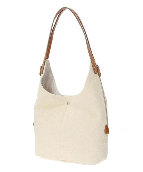 Samansa Mos2 blue（サマンサモスモスブルー）の「キャンバス×合皮ダブルジップトートバッグ（ハンドバッグ・レディース・ネイビー/キナリ/カーキ・ﾌﾘ-）」の16枚目の写真