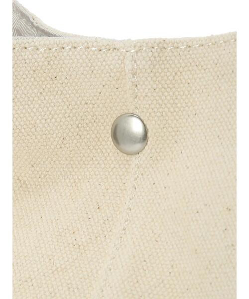 Samansa Mos2 blue（サマンサモスモスブルー）の「キャンバス×合皮ダブルジップトートバッグ（ハンドバッグ・レディース・ネイビー/キナリ/カーキ・ﾌﾘ-）」の13枚目の写真