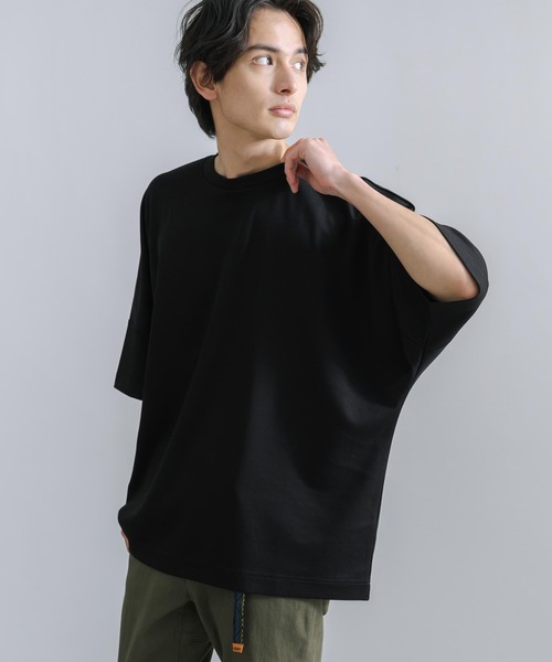 Rocky Monroe(ロッキーモンロー)の「オーバーサイズ ドルマン半袖Tシャツ 接触冷感(Tシャツ/カットソー・メンズ・ホワイト/ライトグレー/ブラック/ネイビー/グリーン/ブルーグレー・M/L)」の11枚目の写真