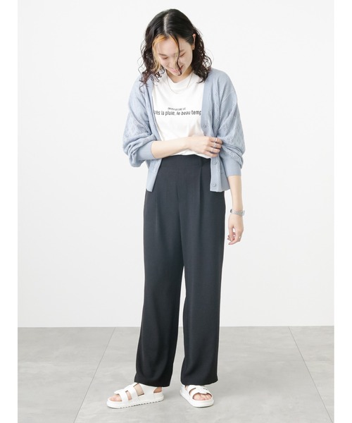 Samansa Mos2 blue(サマンサモスモスブルー)の「透かしカーディガン(カーディガン/ボレロ・レディース・キナリ/サックスブルー/ライトベージュ・フリ-)」の20枚目の写真