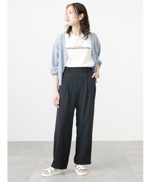 Samansa Mos2 blue(サマンサモスモスブルー)の「透かしカーディガン(カーディガン/ボレロ・レディース・キナリ/サックスブルー/ライトベージュ・フリ-)」の21枚目の写真