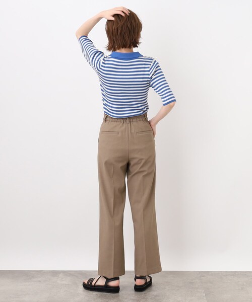 grove（グローブ）の「◆ソフトな清涼感！！シワになりにくいキレイ目ストレート夏パンツ！！（その他パンツ・レディース・アイボリー/オレンジ/ブラック/ブラウン系・02/03/01/05/04）」の11枚目の写真