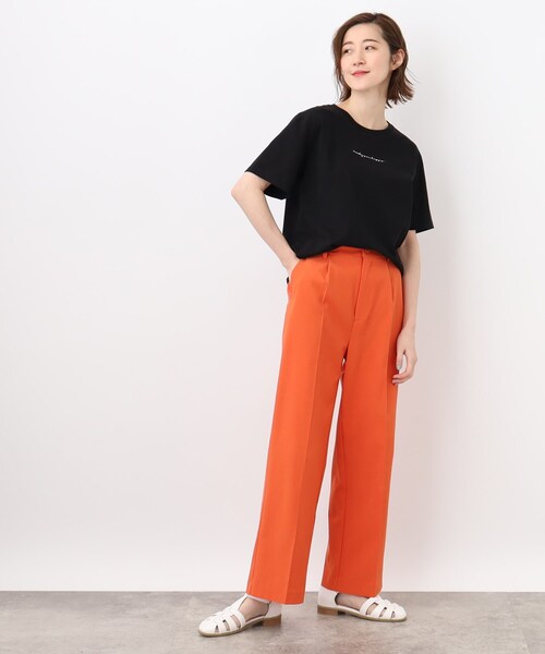 grove（グローブ）の「◆ソフトな清涼感！！シワになりにくいキレイ目ストレート夏パンツ！！（その他パンツ・レディース・アイボリー/オレンジ/ブラック/ブラウン系・02/03/01/05/04）」の17枚目の写真