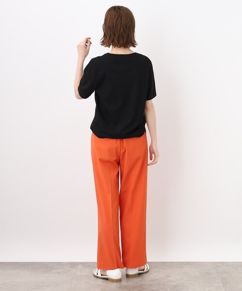 grove（グローブ）の「◆ソフトな清涼感！！シワになりにくいキレイ目ストレート夏パンツ！！（その他パンツ・レディース・アイボリー/オレンジ/ブラック/ブラウン系・02/03/01/05/04）」の19枚目の写真