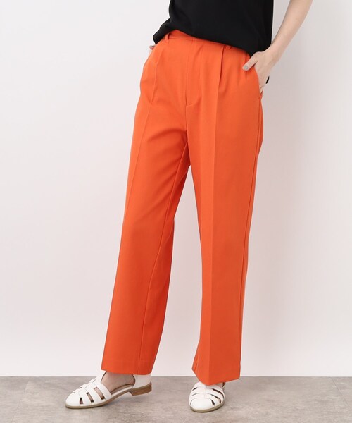 grove（グローブ）の「◆ソフトな清涼感！！シワになりにくいキレイ目ストレート夏パンツ！！（その他パンツ・レディース・アイボリー/オレンジ/ブラック/ブラウン系・02/03/01/05/04）」の20枚目の写真