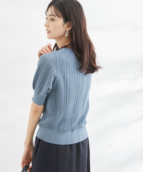ROPE' PICNIC(ロペピクニック)の「アイレットカーディガン(カーディガン/ボレロ・レディース・ブラック/オフホワイト/イエロー系その他/ブルー系その他4・38)」の11枚目の写真
